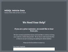 Tablet Screenshot of mssql-vehicle-data.com